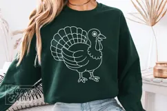 Cute Turkey SVG PNG - Thanksgiving Decor Sweater Shirt Product Image 2