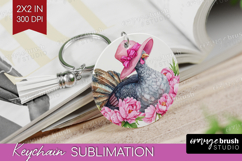 Turkey Flowers Keychain PNG Cute Farm Keychain Sublimation Product Image 1
