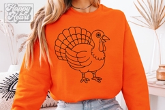 Cute Turkey SVG PNG - Thanksgiving Decor Sweater Shirt Product Image 3