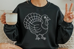Cute Turkey SVG PNG - Thanksgiving Decor Sweater Shirt Product Image 5