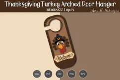 Thanksgiving turkey arched door hanger Product Image 3