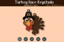 Turkey head keychain SVG Product Image 2