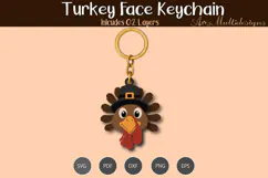 Turkey head keychain SVG Product Image 3
