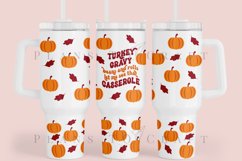 turkey gravy 40oz quencher tumbler sublimation full wrap high resolution transparant background