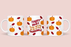 Turkey Gravy Beans coffee mug sublimation wrap glass mug wrap svg presized for 11oz and 15oz glass mug are sublimation files