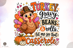 Turkey Gravy Beans &amp; Rolls Let Me See that Casserole PNG, Product Image 1