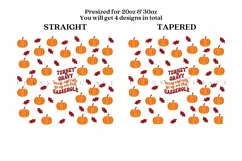 autumn quotes skinny tumbler sublimation wrap with high resolution 300 DPI and transparant background perfect for 20oz and 30oz skinny tumbler