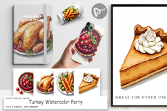 Turkey Party Digital Paper Product Image 1