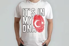 It's in my DNA Turkey Flag Fingerprint PNG Sublimation Product Image 2