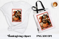 Thanksgiving Turkey Pumpkin Clipart | Patchwork sublimation Product Image 1