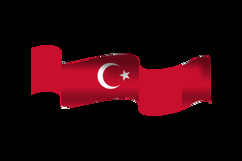 Turkish Republic Day Holiday Decoration Wave Flag Clipart Product Image 2
