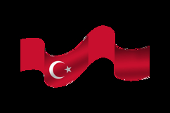 Turkish Republic Day Holiday Decoration Wave Flag Design Product Image 2
