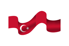 Turkish Republic Day Holiday Decoration Wave Flag Design Product Image 1