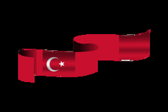 Turkish Republic Day Holiday Decoration Wave Flag Isolated Product Image 2