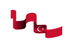 Turkish Republic Day Holiday Element Wave Flag Design Product Image 1