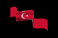 Turkish Republic Day Holiday Element Wave Flag Graphic Product Image 2