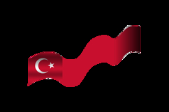 Turkish Republic Day Holiday Element Wave Flag Isolated Product Image 2