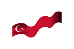 Turkish Republic Day Holiday Element Wave Flag Isolated Product Image 1