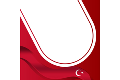Turkish Republic Day Holiday Twibbon Banner Background Product Image 1