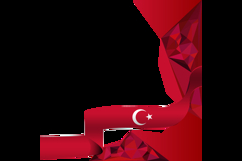 Turkish republic day holiday twibbon poster background Product Image 2