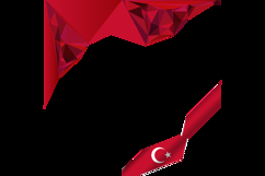 Turkish republic day holiday twibbon poster design Product Image 2