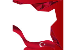 Turkish republic day holiday twibbon poster graphic Product Image 1