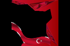 Turkish republic day holiday twibbon poster graphic Product Image 2