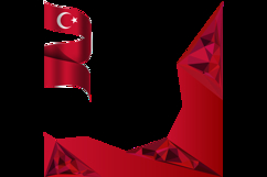 Turkish republic day holiday twibbon poster isolated Product Image 2