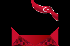 Turkish republic day holiday twibbon poster vector Product Image 2