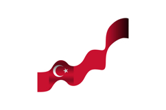 Turkish Republic Day Holiday Wave Flag Design Product Image 1