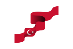 Turkish Republic Day Holiday Wave Flag Graphic Product Image 1