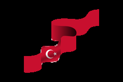 Turkish Republic Day Holiday Wave Flag Graphic Product Image 2