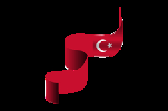 Turkish Republic Day Holiday Wave Flag Isolated Product Image 2