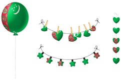 National, Patriotic Party Bundle. Turkmenistan Product Image 2