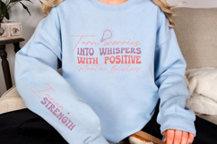 Turn worries into whispers with positive mental Sleeve SVG Product Image 3
