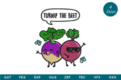 Turnip The Beet Embroidery Design Product Image 1