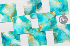 Turquoise Alcohol Ink | Digital Paper Product Image 3
