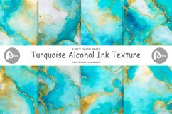 Turquoise Alcohol Ink | Digital Paper Product Image 2
