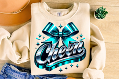 Cheer PNG, Cheerleader PNG, Cheer Coquette PNG, Cheer Bow Product Image 1