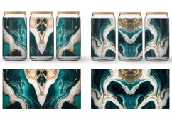Glass Can Wraps Turquoise Marble Luxurious Product Image 4