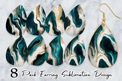 Earring teardrop Turquoise Marble Luxurious Product Image 1