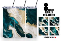 Turquoise Marble Luxurious | Tumbler Sublimation Wrap Product Image 1