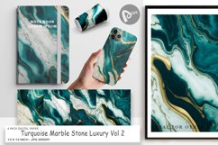 Digital Paper Turquoise Marble Stone Product Image 1