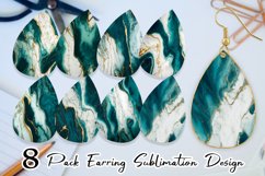 Earring teardrop Turquoise Marble Stone Luxury Product Image 1