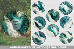 Turquoise Marble Stone Luxury Wind Spinner | Sublimation Spi Product Image 1