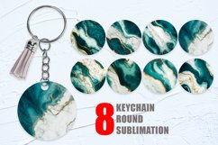 Turquoise Marble Stone Luxury Keychain | Keyring Product Image 1