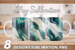 Turquoise Marble Stone Luxury | Mug sublimation design Product Image 1