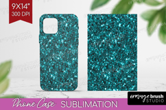 Turquoise Texture Phone Case PNG - Glitter Background Case Product Image 1
