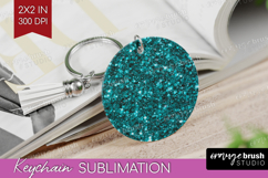 Turquoise Texture Keychain PNG - Glitter Background Keychain Product Image 1