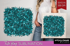 Turquoise Texture Tote Bag - Glitter Background Tote Bag PNG Product Image 1